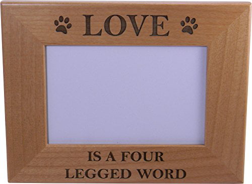 I Love My Dog 4x6 Inch Wood Picture Frame Great Gift for a dog lover 