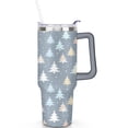 thumbnail image 2 of Christmas Snowflake 40 OZ Coffee Tumble with Handle Insulated Leakproof Insulated Coffee Mug Gray, Colorful Christmas Tree Tumbler for Home Office Supplies Cup for School Camping, 2 of 6