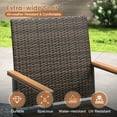 thumbnail image 2 of Vicllax Outdoor Dining Chair Patio Wicker Chairs Metal Frame for Deck Garden, Brown Rattan, Set of 4, 2 of 10