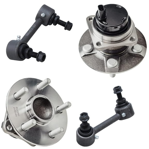 Detroit Axle - Rear 4pc Wheel Bearing Hubs Kit for 05-10 Scion tC, 2 Wheel Bearing & Hubs 2 Sway Bar Links 2005 2006 2007 2008 2009 2010 Replacement