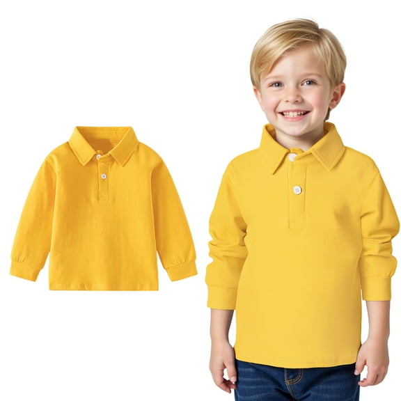 Toddler Baby Boys Girls Long Sleeve Solid Shirt Tops Fall Winter Kids Clothes