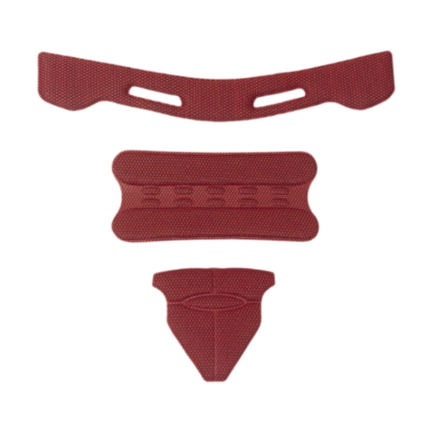 Almohadillas para casco, almohadillas de esponja, cojines, accesorios suaves, kit de acolchado para casco de bicicleta Rojo