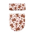 thumbnail image 5 of HELLHERO Elastic Fabric Toilet Lid Cover and Toilet Tank Lid Cover & Elastic Installation Toilet Seat Lid Cover Set & Soft for Hotel Stretch, Strawberry Hearts Yaks, 5 of 8