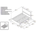 thumbnail image 3 of Atlantic Furniture Metro Queen Storage Panel Bed in Caramel Latte, 3 of 3
