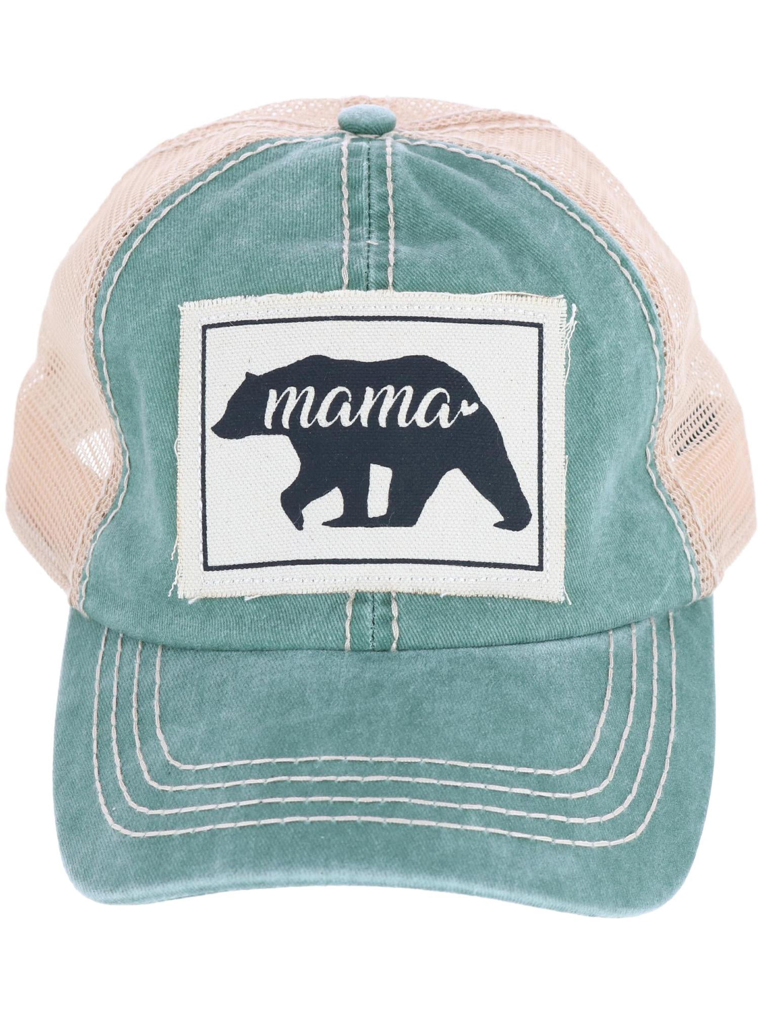 Mama Bear Canvas Patch Baseball Cap Hat 