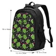 thumbnail image 5 of Pofeuu Frogs And Santa Hat Print Storage Laptop Backpack with USB Charging Port[Water Resistant] College Computer Bookbag Fits, 5 of 7