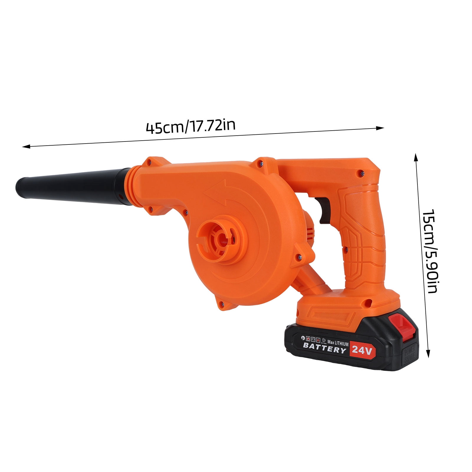Andvari Cordless Leaf Blower 2-in-1, 20V Battery Powered Lawn Tool with Snow Blowing Function (2 Batteries)