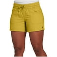 thumbnail image 2 of Pxkloy Summer Shorts for Women 2025 Plus Size Loose Comfy Casual Short High Waisted Drawstring Cotton Linen Beach Shorts Yellow,M, 2 of 5