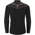 thumbnail image 5 of CONZONE Mens Western Cowboy Shirts Long Sleeve Buttons Down Shirts for Men Trendy Graphic Lapel Soft Lightweight Tops, 5 of 5