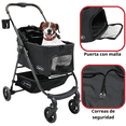 thumbnail image 3 of Carriola para Mascotas Cochecito para Perros y Gatos Pequeños - Medianos Transportadora Extraíble Ligera y Plegable con Freno - Negro, 3 of 7