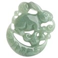 thumbnail image 4 of HOOUN New Burmese Jade Rabbit Pendant Jewelry Green Jadeite Lucky Necklace, 4 of 5
