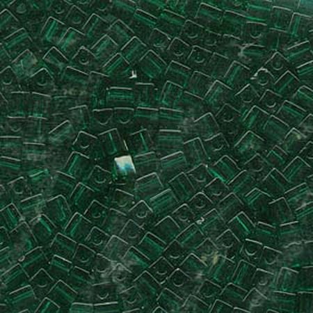 - 20 Grams Tr Emerald Miyuki 4mm Square Cube Glass Seed, Loose Beads,