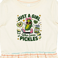 thumbnail image 4 of Inktastic Just a Girl Who Loves Pickles Girls Toddler Dress, 4 of 5