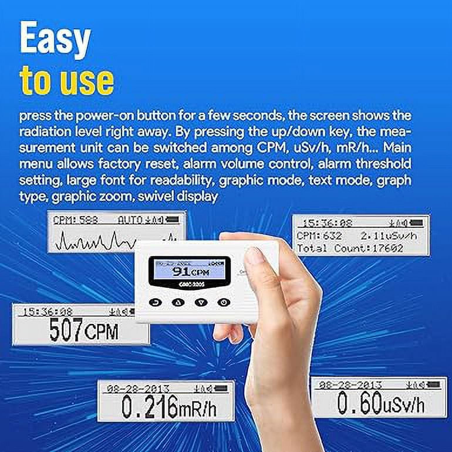 GQ GMC-320S Digital Nuclear Radiation Detector - Geiger Counter For Radiation Monitoring
