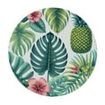 thumbnail image 2 of GOSMITH Outdoor Fitted Pineapples Rectangle Hawaii Summer Tropical Palm Leaves Flowers Blossom Farmhouse Waist Tablecloth White, 2 of 7