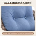 thumbnail image 2 of POCASSY 5 Pieces Patio Furniture Set, 6-Inch Thick Cushioned Outdoor Swivel Patio Chairs Set of 2 with Ottoman and Side Table, All Weather Wicker Bistro Set for Porch Deck - Blue, 2 of 12