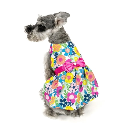 Vibrant Life Bright Floral Dog Dress, x-Small