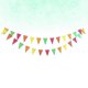 thumbnail image 2 of 4.4m Colorful Pennant Fluorescence Bunting Party Favors Banner Paper Garland Photo Props Flag Layout Supply Set, 2 of 2
