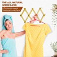 thumbnail image 7 of LQQBOX Accordion Wall Hanger, Modern Expandable Coat Rack Wall Mounted, Solid Wooden Wall Hat Rack, 10 Peg, 7 of 7