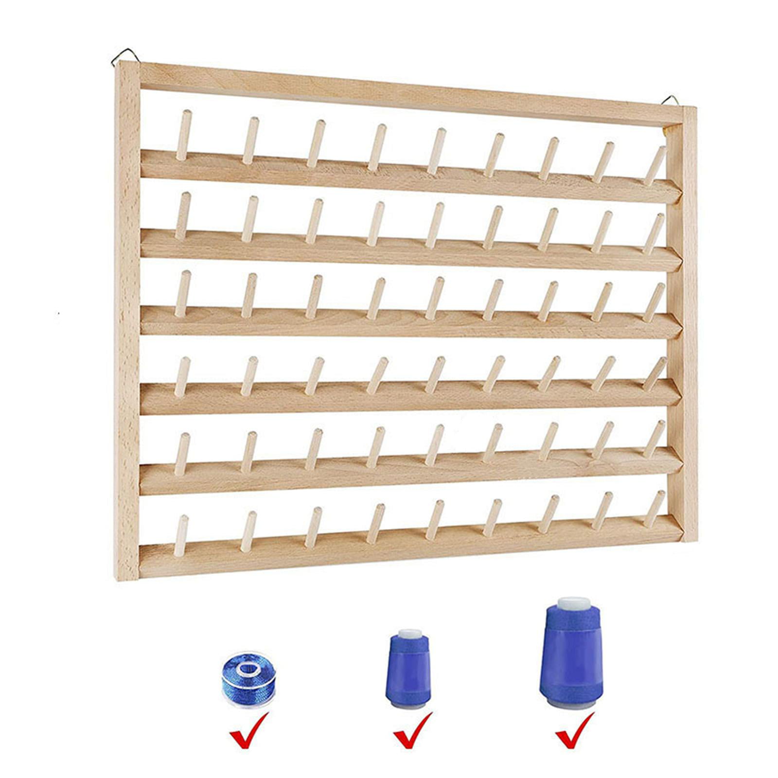  Thread Holder Wall Mount 54 Spools Sewing Thread Rack  Embroidery Thread Organizer Rack Sewing Thread Holder White with Hanging  Tools for Quilting Braiding Hair Metal 2 Pack