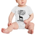 thumbnail image 2 of Sorry I Can't I Have Plans With My Greater Swiss Mountain Love Pet Dog Cute Baby Bodysuit (White, 0-3 Months), 2 of 5