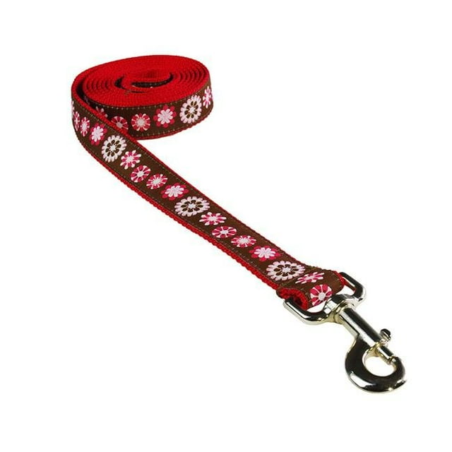 Laisse pour Chien Fleurs Sauvages Rouges - Grande