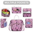 thumbnail image 2 of Pink Halloween Fantasy Pattern Womens Lunch Box for Work,Insulated Large Lunch Bag for Tween and Teen,Loncheras Para Mujer,Leakproof Adult Lunch Bag for Work,Beach,Travel,Picnic,Camping, 2 of 6