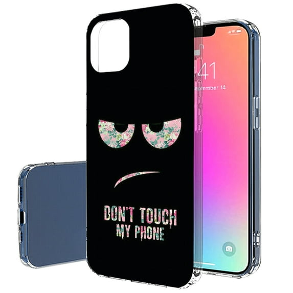 VIBECover Slim Case compatible for Apple iPhone 13 Pro Max, TOTAL Guard FLEX Tpu Cover, Don't Touch MY Phone