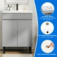 thumbnail image 5 of Dextrus 24 Inch Bathroom Vanity with Undermount Sink, Free Standing Bathroom Storage Cabinet with Drain, Gray, 5 of 8
