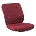 thumbnail image 4 of Mobutofu Rentrée des Classes Housse de Siège de Bureau Housse de Siège Rouge Foncé Tissu Tricoté Extensible Assise Confortable pour la Maison 1 Pcs, 4 of 8