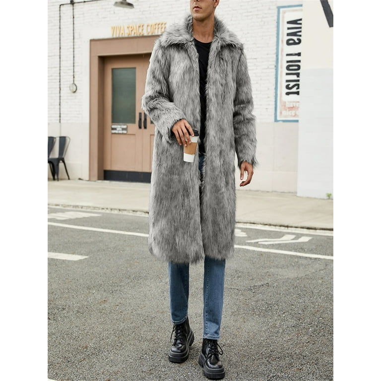 Long sleeve lapel fur coats hotsell