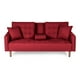 thumbnail image 2 of Sofá Cama De Lino Rojo Makora Modelo Tammy con Portavasos, 2 of 9