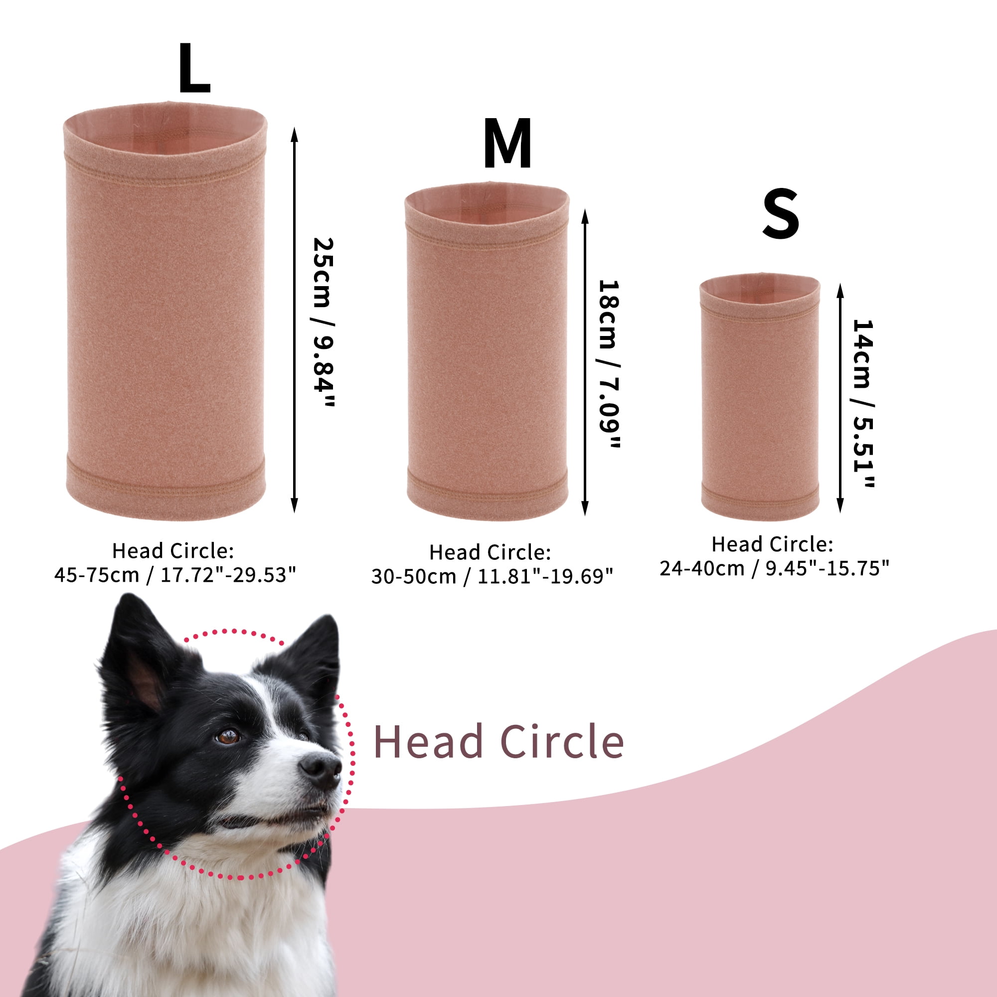 Unique Bargains Dogs Calming Headband Dog Ear Muff Noise Protection Pink L