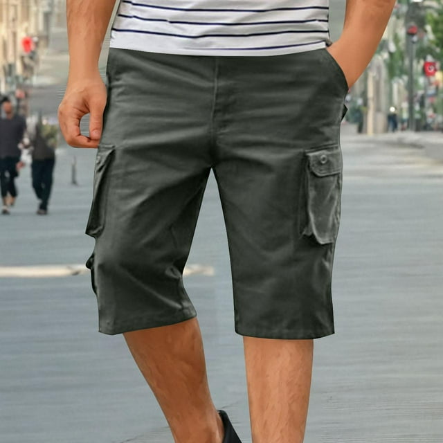 DcGZvy Men's Shorts Gym Shorts Running Shorts Men Men's Athletic Shorts with Pockets Men Casual Shorts Solid Color Mens Cargo Shorts 2025 Summer Shorts for Men S