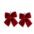 thumbnail image 4 of Red Velvet Christmas Bows,5 Inch Festive Christmas Ornaments for Tree Topper,Gift Wrapping,Mantel & Wedding Decor,2PCS,S, 4 of 6