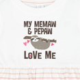 thumbnail image 4 of Inktastic My Memaw and Pepaw Love Me Sloth Girls Baby Dress, 4 of 5