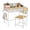 White, variant on Desk and Chair Set - Study Table with Storage & Drawers, Homework Desk for Boys & Girls Ages 5-12 - Raw Wood Top + Iron Frame
