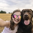 thumbnail image 2 of AJGRHE Sunglasses for pre-Teen – UV400 Color Mirror Lens,Matte Round Frame Small Faces–Cycling & Outdoors G, 2 of 9