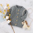 thumbnail image 6 of Odeerbi Toddler Winter Coat Kids Boys Girls Outerwear Jackets Newborn Infant Baby Jacket Warm Button Coat Knit Outwear Sweater Gray, 6 of 9
