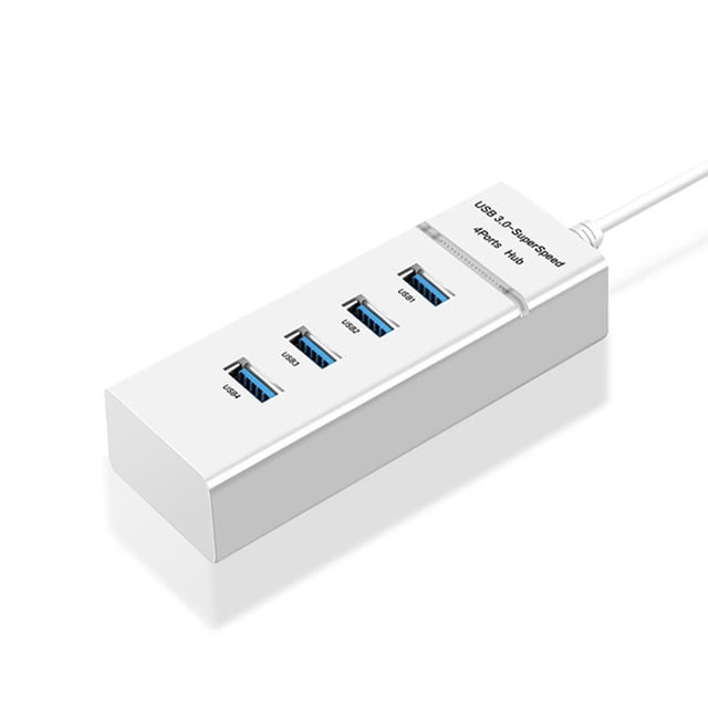 Seitruly ABS USB 3,0 Hub portátil 4 puertos transmisión rápida U-disk teclado WiFi cámara Joystick escritorio Hubs Splitter adaptador Videojuegos y accesorios Blanco 1.2 M
