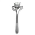thumbnail image 4 of High polished (no plating) Stainless Steel Ring with AAA Grade CZ in Clear for Women Clear Stone Color Style TK2116 Size 8, 4 of 4