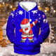 thumbnail image 3 of Sudadera con capucha navideña de Año Nuevo con estampado 3D de Papá Noel para hombre, sudadera con capucha de moda urbana para fiesta, ropa navideña de gran tamaño, 3 of 5