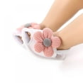 thumbnail image 4 of GYRATEDREAM Baby Girl Barefoot Flower Sandals & Headbands Set Cotton Flower Baby Sandals 0-18 Months, 4 of 7