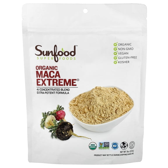Sunfood Superfoods Maca Extreme Potency Organic Superfood Powder, 8 Oz