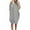 Gray, variant on Plus Size Dress with Pocket Round Neck Short Sleeve T Shirt Dress Daily Casual Loose Midi Dresses for Women Black XXXXL