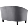 thumbnail image 4 of Modway Prospect Channel Tufted Performance Velvet Loveseat and Armchair Set in Gray, 4 of 6