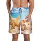 thumbnail image 1 of Balery Beach Starfish Shell Traje de Baño Estilo Hawaiano para Hombre, Shorts de Secado Rápido con Bolsillos-Medium, 1 of 6