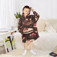 thumbnail image 6 of FORMRS Wearable Blanket Hoodie with Sleeves for Kids Cozy Flannel Sweatshirt, Sweet Cakes, 6 of 7