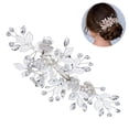 thumbnail image 1 of Tocado de flores hecho a mano con hojas de aleación, tocado de boda nupcial, joyería de diamantes de imitación para el cabello, peineta para el cabello, accesorios nupciales para el cabello Xemadio 2035993-3, 1 of 8