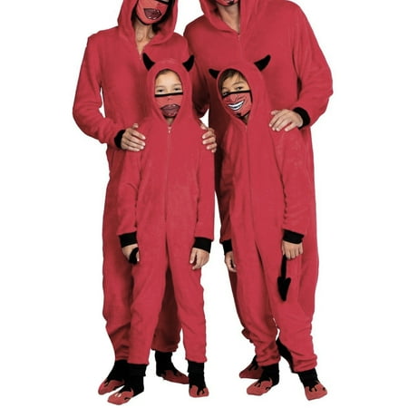 

Wassery Family Matching Jumpsuit Pajamas Contrast Color Long Sleeve Hooded Zip Romper with Horns Sleepwear for Dad Man Kids Baby